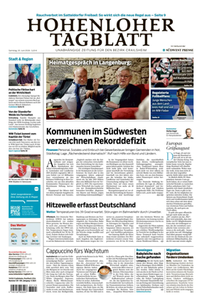 Cover of Hohenloher Tagblatt