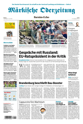 Cover of Markische Oderzeitung Bernau