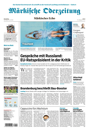 Cover of Markische Oderzeitung Strausberg