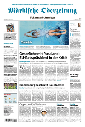Cover of Markische Oderzeitung Uckermarkanzeiger
