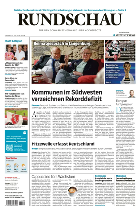 Cover of Rundschau fur den Schwabischen Wald – Der Kocherbote