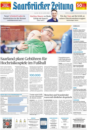 Cover of Saarbruecker Zeitung