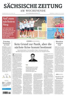 Cover of Sachsische Zeitung (Hoyerswerda)