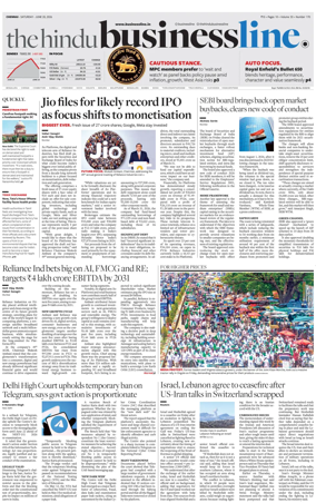 Cover of BusinessLine (Chennai)