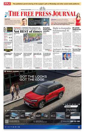 Cover of The Free Press Journal