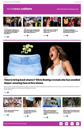 Cover of Euronews Culture and Sport Compiled Edition