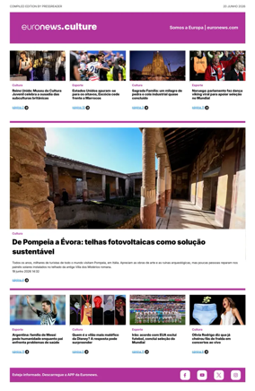 Cover of Euronews Culture and Sport (Portuguese)