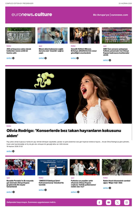 Cover of Euronews Culture and Sport (Turkish) Compiled Edition