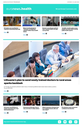 Cover of Euronews Health (English) Compiled Edition