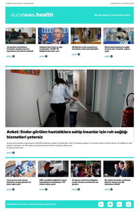 Cover of Euronews Health (Turkish) Compiled Edition