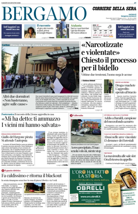 Cover of Corriere della Sera (Bergamo)