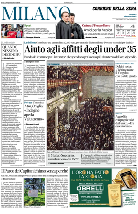Cover of Corriere della Sera (Milano)
