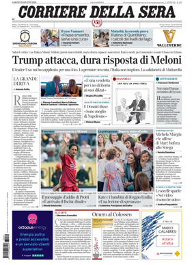 Cover of Corriere della Sera