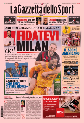 Cover of La Gazzetta dello Sport - Milano