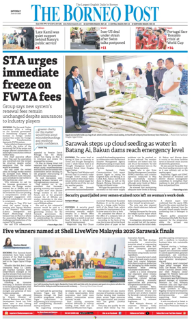 Cover of The Borneo Post (Sarawak)