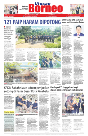 Cover of Utusan Borneo (Sabah)