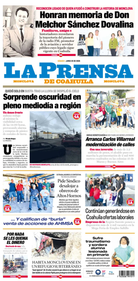 Cover of La Prensa de Coahuila