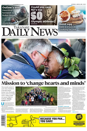 Cover of Taranaki Daily News