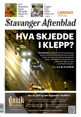 Cover of Stavanger Aftenblad