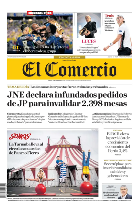 Cover of Diario El Comercio
