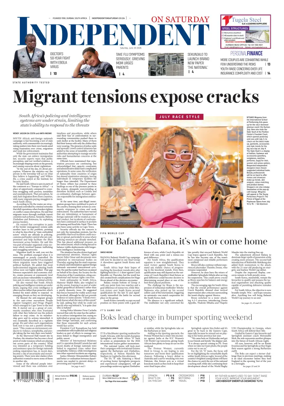 Cover of The Independent on Saturday