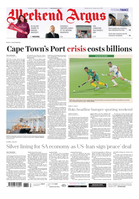 Cover of Weekend Argus (Saturday Edition)