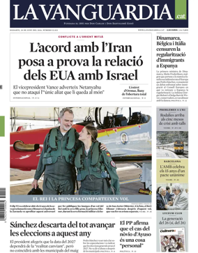 Cover of La Vanguardia (Catalonia - 1st edition)