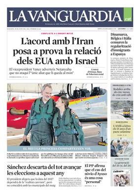 Cover of La Vanguardia (Catala)