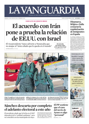 Cover of La Vanguardia