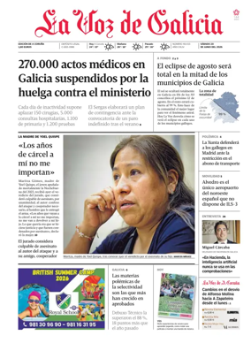 Cover of La Voz de Galicia (A Coruna)