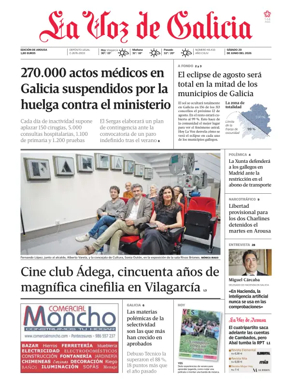 Cover of La Voz de Galicia (Arousa)