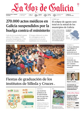 Cover of La Voz de Galicia (Deza)