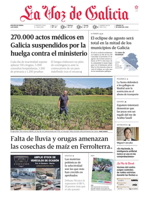 Cover of La Voz de Galicia (Ferrol)