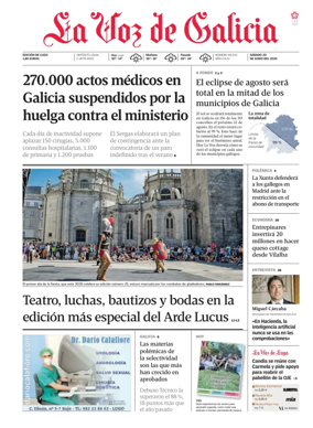Cover of La Voz de Galicia (Lugo)
