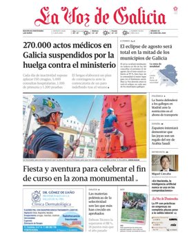 Cover of La Voz de Galicia (Pontevedra)