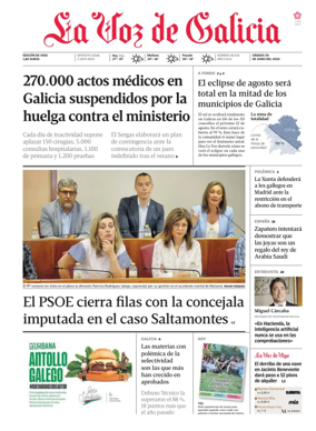 Cover of La Voz de Galicia (Vigo)