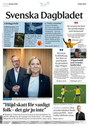 Cover of Svenska Dagbladet