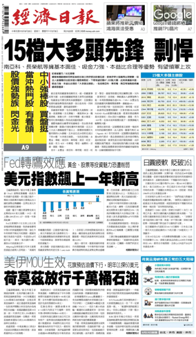 Cover of Economic Daily News (Taiwan)
