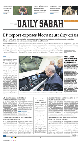 Cover of Daily Sabah (Turkey)