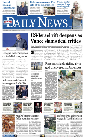 Cover of Hurriyet Daily News & Economic Review