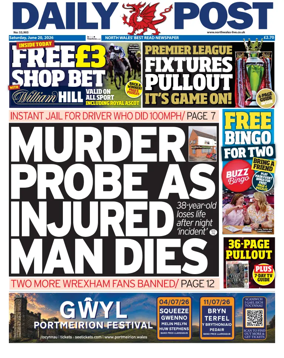 Cover of Daily Post (North Wales)