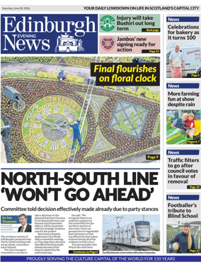 Cover of Edinburgh Evening News