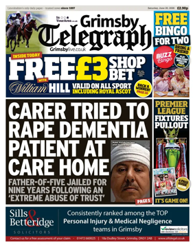 Cover of Grimsby Telegraph