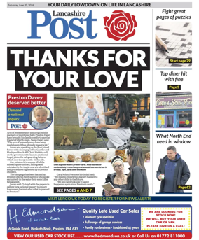 Cover of Lancashire Evening Post