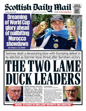 Cover of Scottish Daily Mail