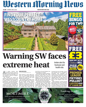 Cover of Western Morning News (Saturday)
