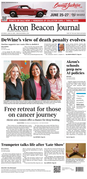 Cover of Akron Beacon Journal