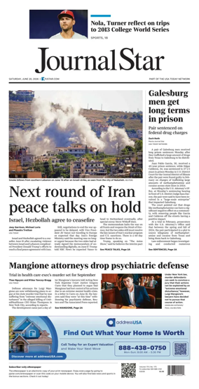 Cover of Journal Star (Peoria)