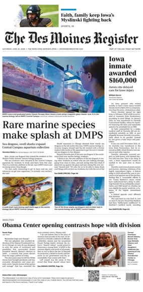 Cover of The Des Moines Register