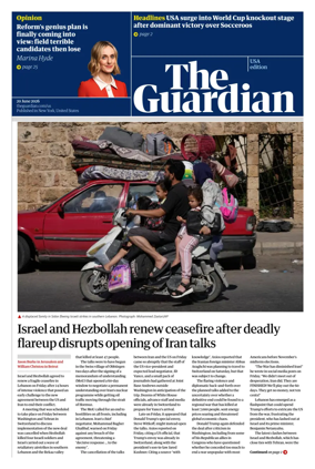 Cover of The Guardian (USA)